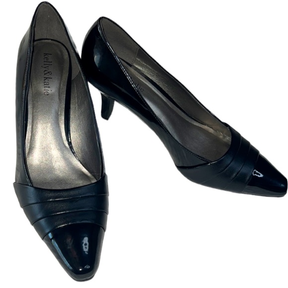 Kelly & Katie Shoes - Kelly & Katie Black Patent Leather Stiletto Shoes / Heels Size 8.5, 3” Heel